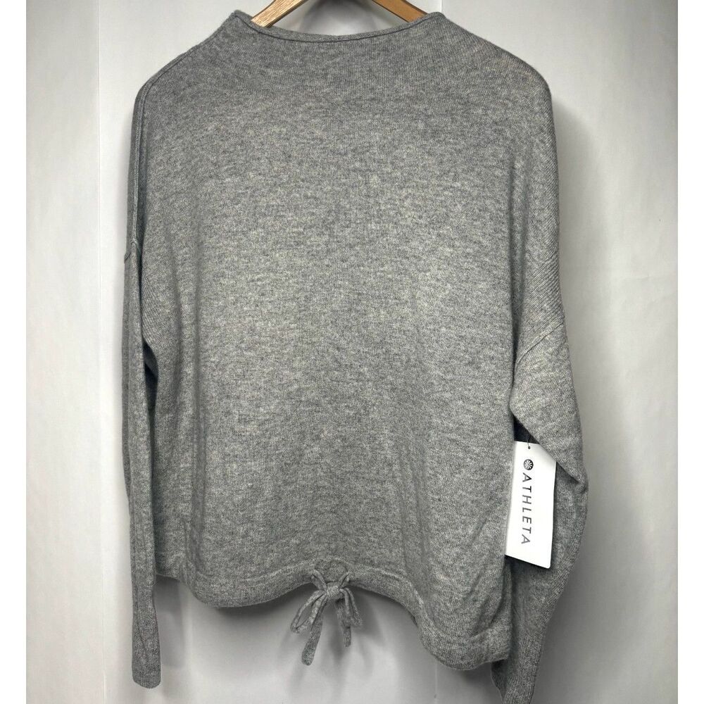 Athleta Chamonix Cashmere Women's Sweater Light Gray Long Sleeve NWT
